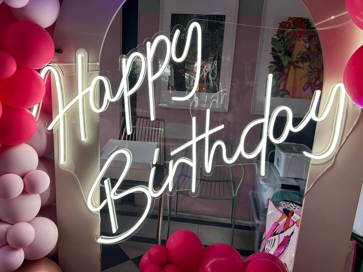 Add on - Large LED Happy Birthday Sign Hire