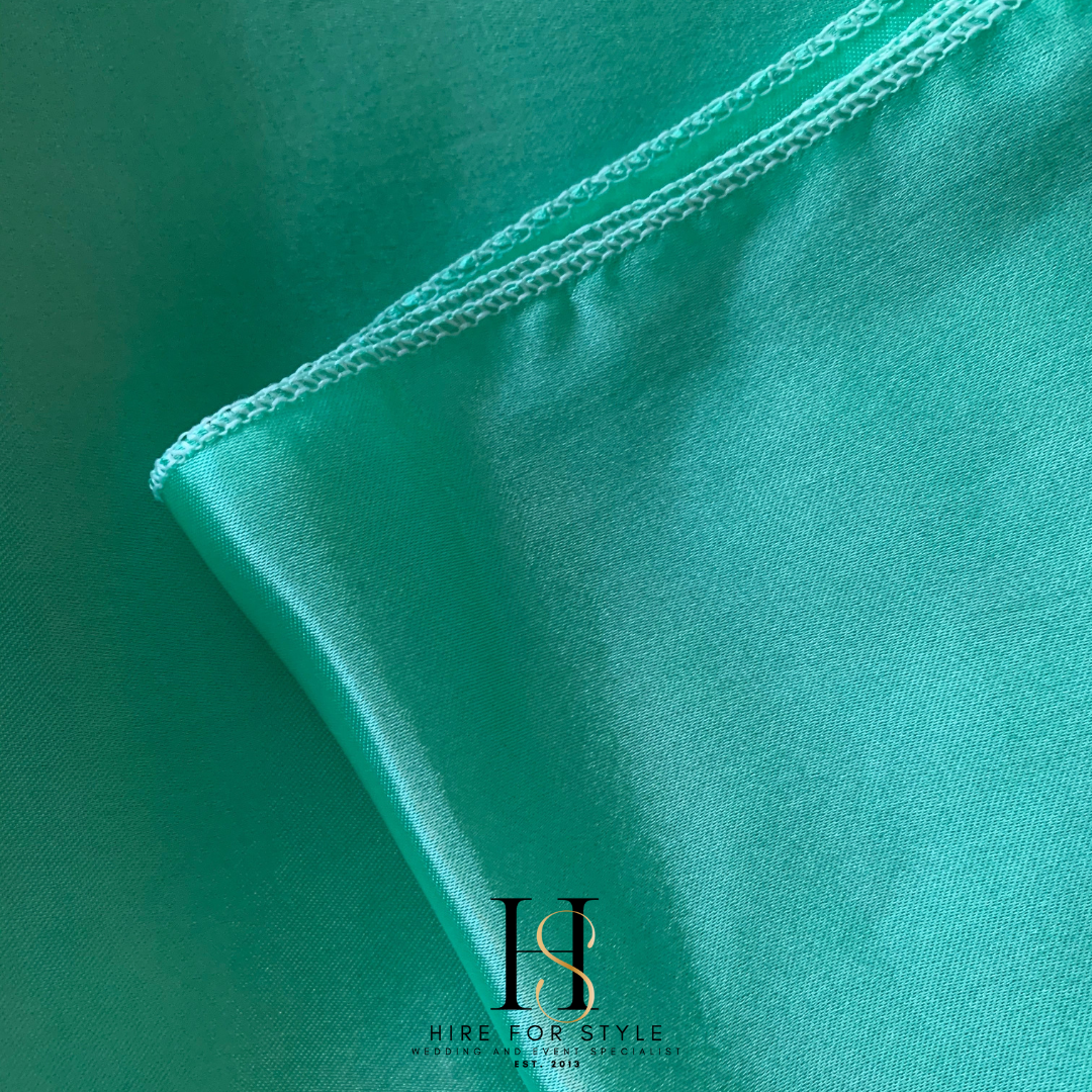 Mint Green Satin Table Runner HIRE