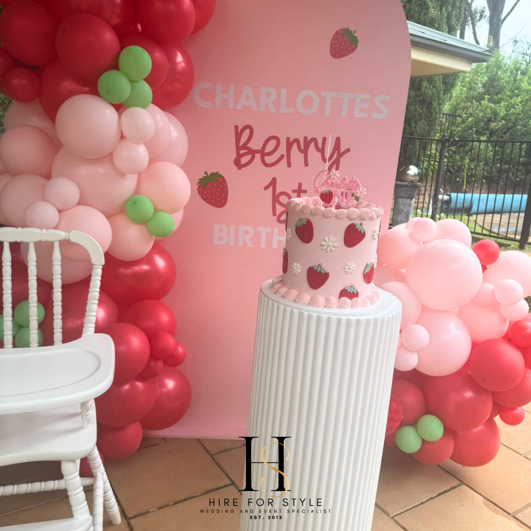 Berry 1st Birthday Balloon Display