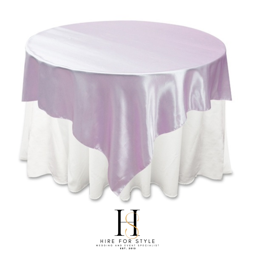 Lavender Purple Satin Overlay Square
