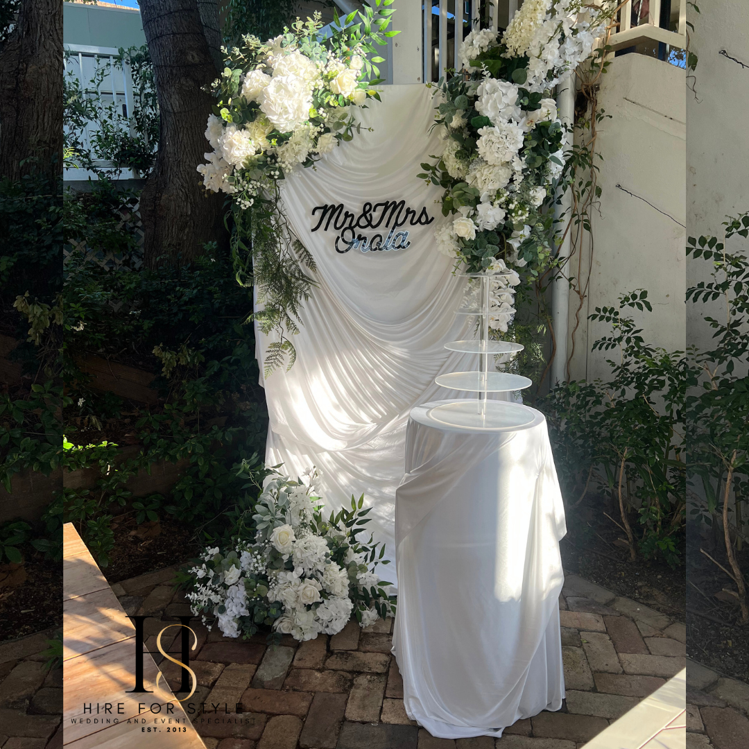 Draped Backdrop Package with Florals
