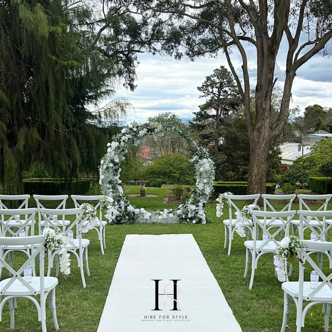 GC01 Wedding Ceremony Package with Ghost Chairs + Plus Service Fee