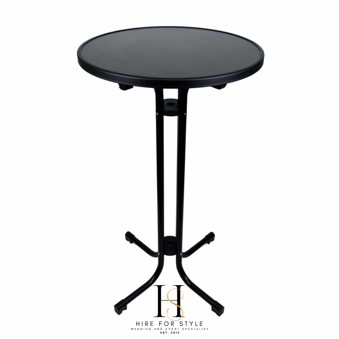 Black Bar Cocktail Table Hire – Hire For Style - Main Image