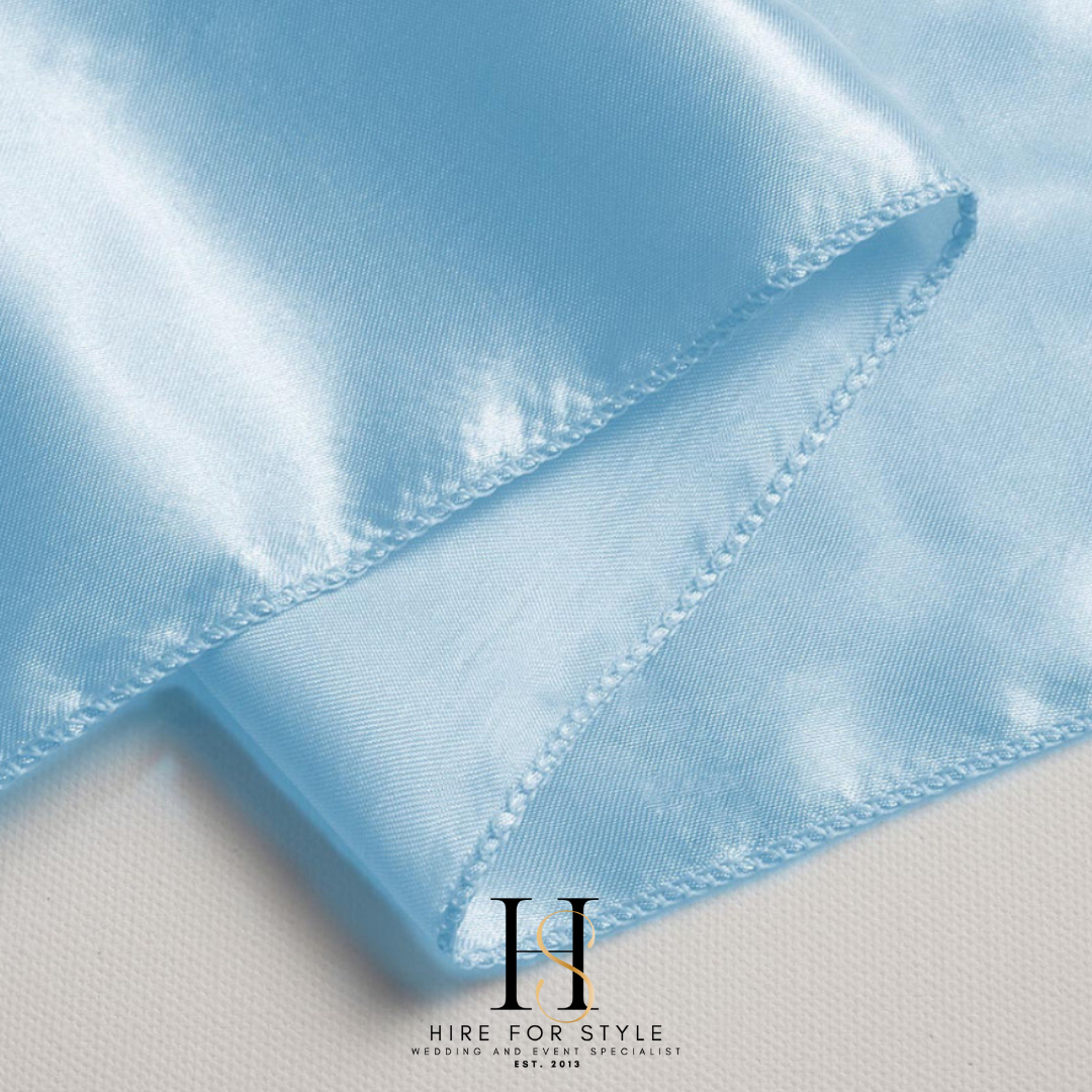 Light Blue Satin Chair Sash