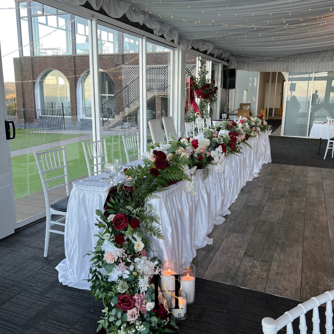 Bridal Table with Faux Florals