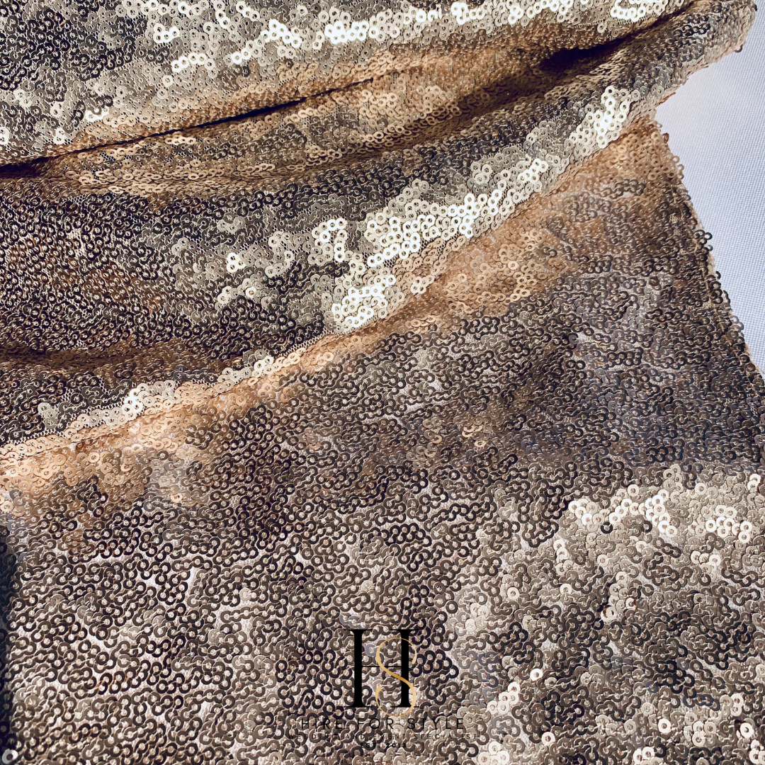 Champagne Gold Sequin Table Runner HIRE