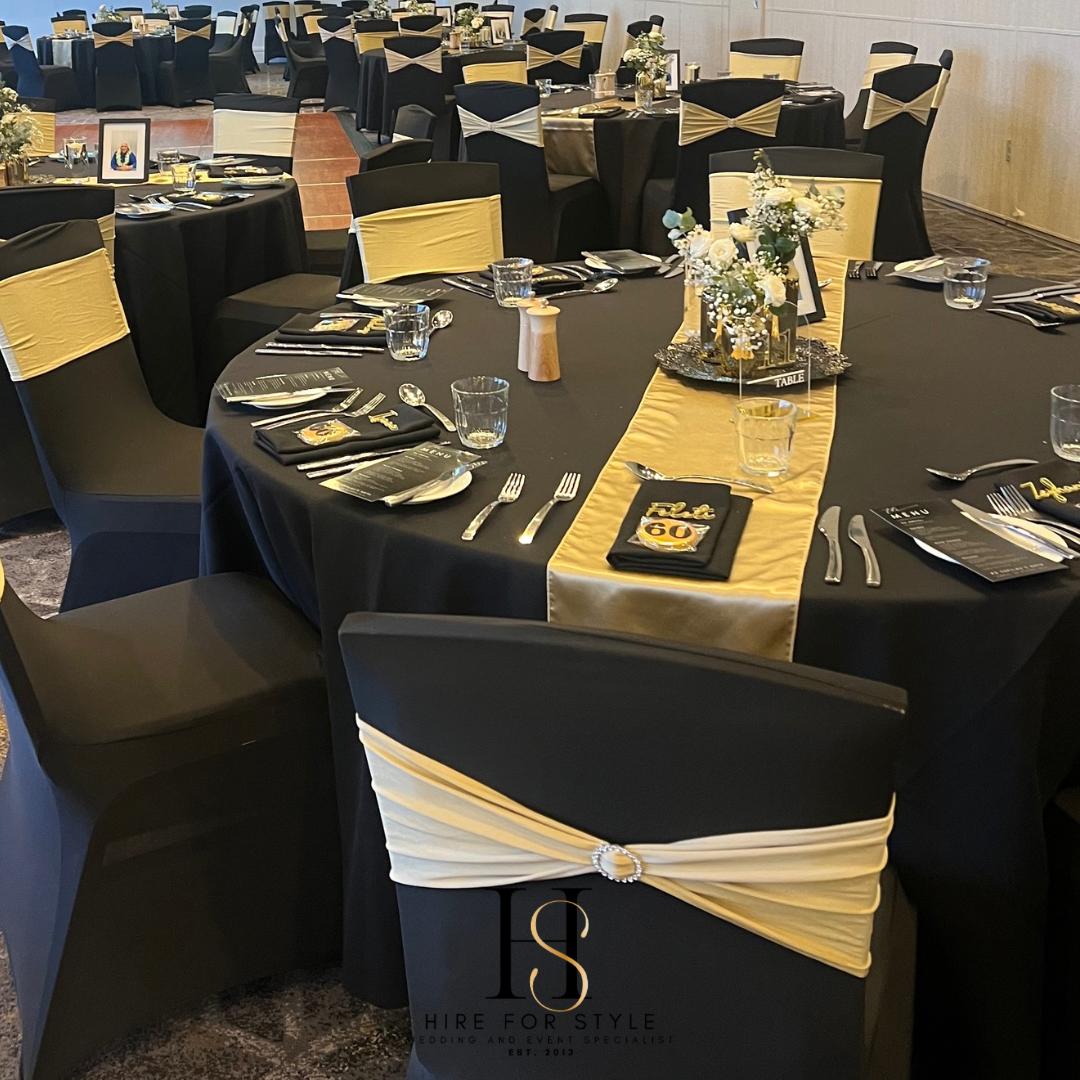 Gold Satin Table Runner HIRE