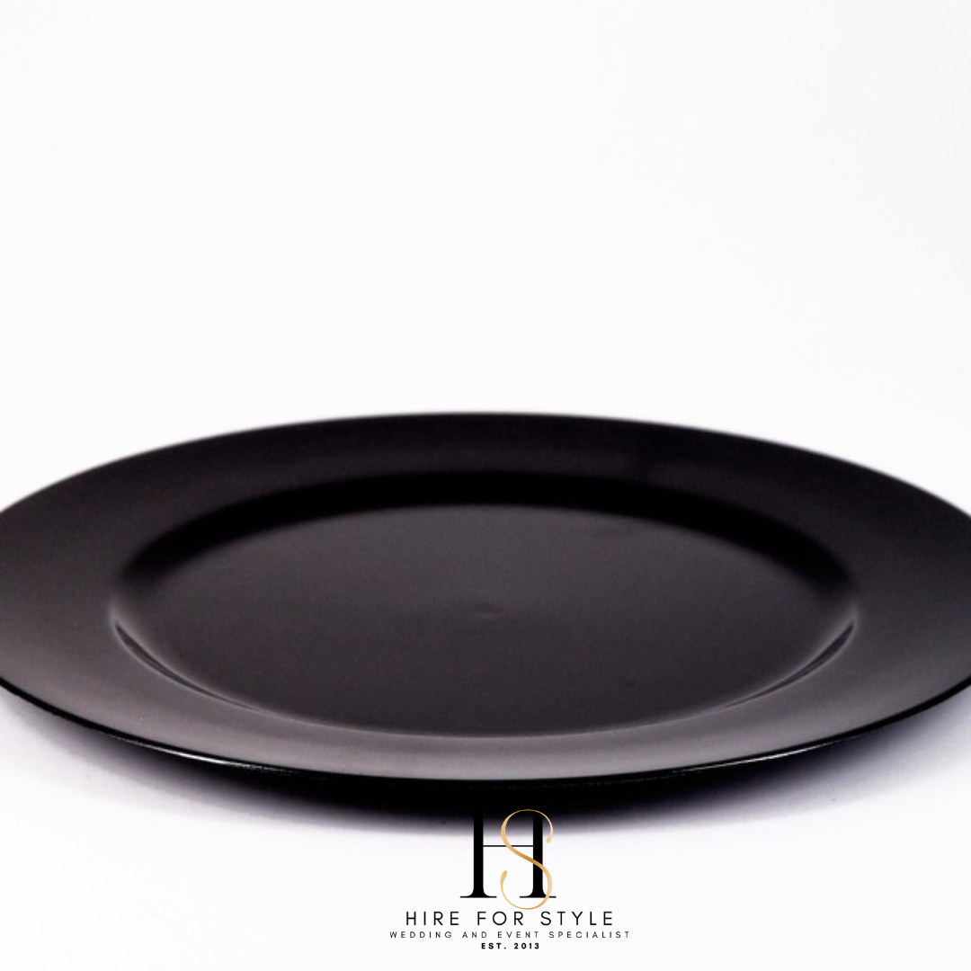 Gloss Black Charger Plate