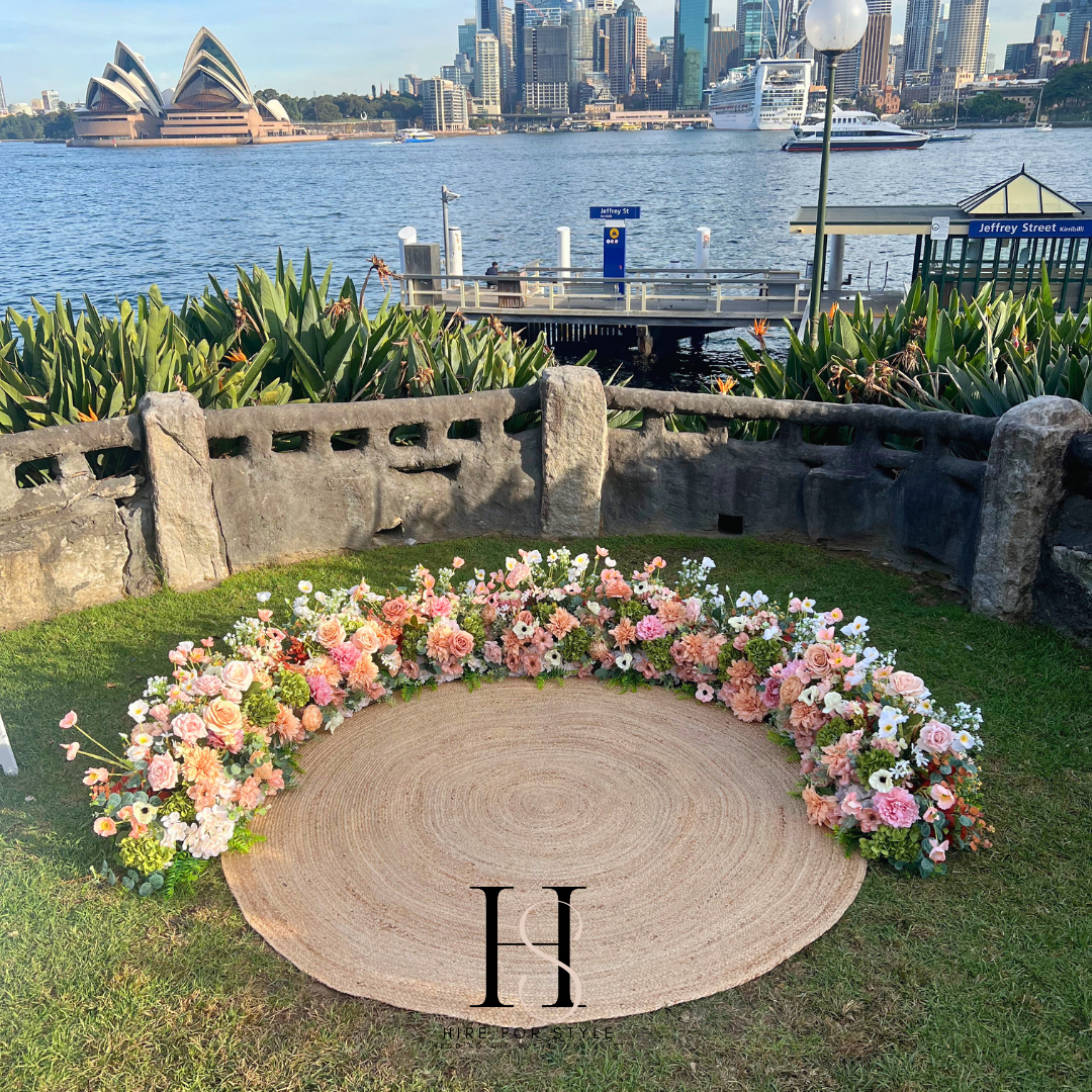 G102 Wedding Package with Semi-Circular Floral Alter plus Service Fee