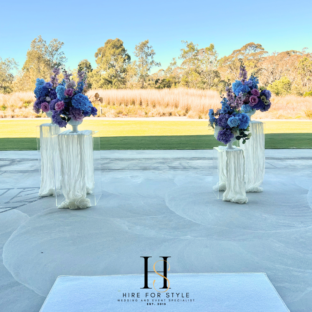 GC102 Wedding Package with acrylic Ghost Chairs and Floral Alter
