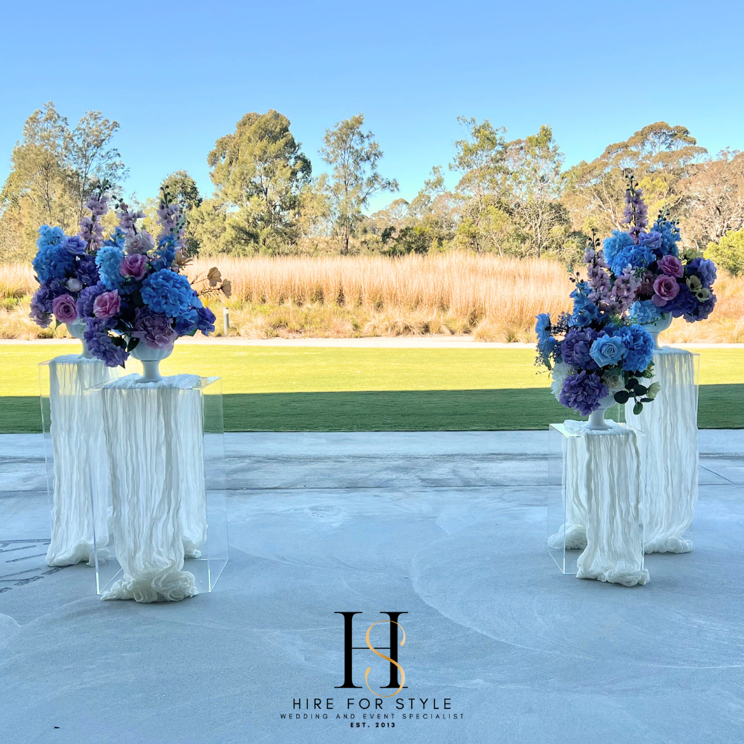 GC102 Wedding Package with acrylic Ghost Chairs and Floral Alter