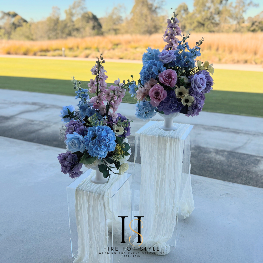 GC102 Wedding Package with acrylic Ghost Chairs and Floral Alter