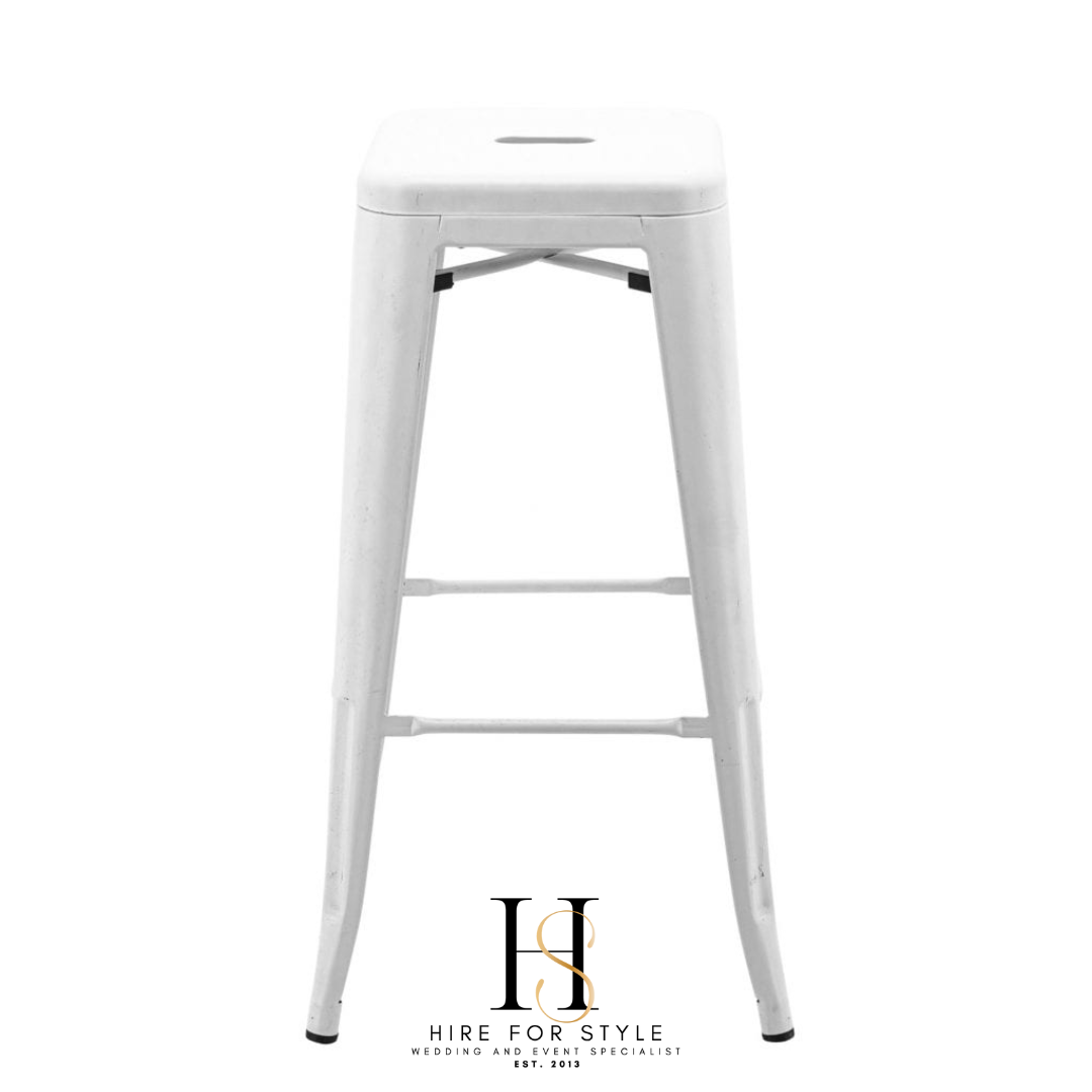 White Tall Bar Stool Hire