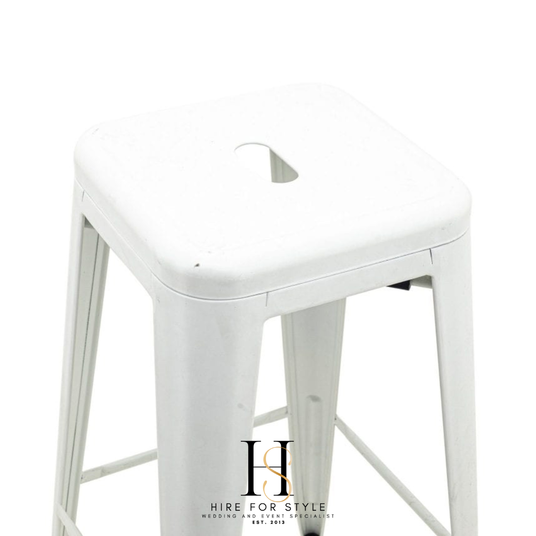 White Tall Bar Stool Hire