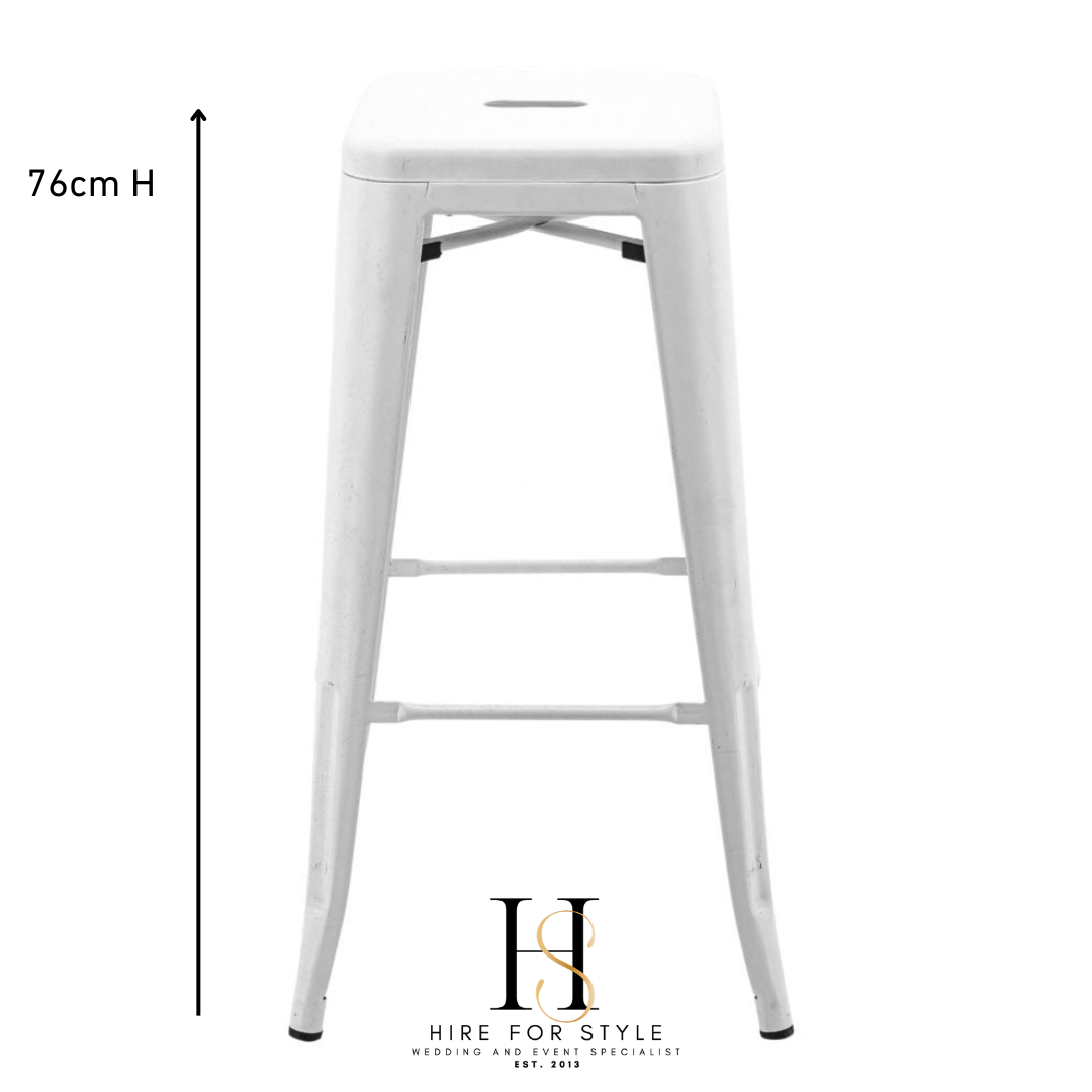 White Tall Bar Stool Hire