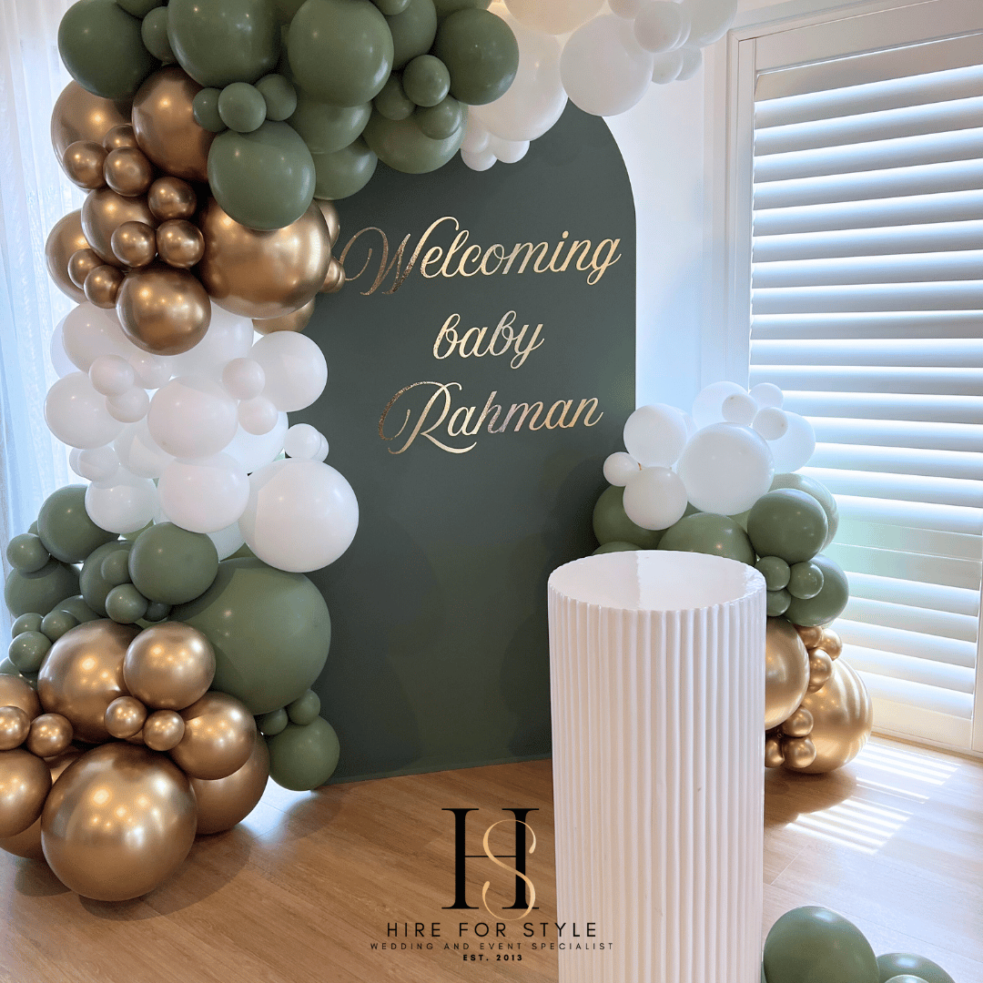 Eucalyptus Green Arch Backdrop Hire