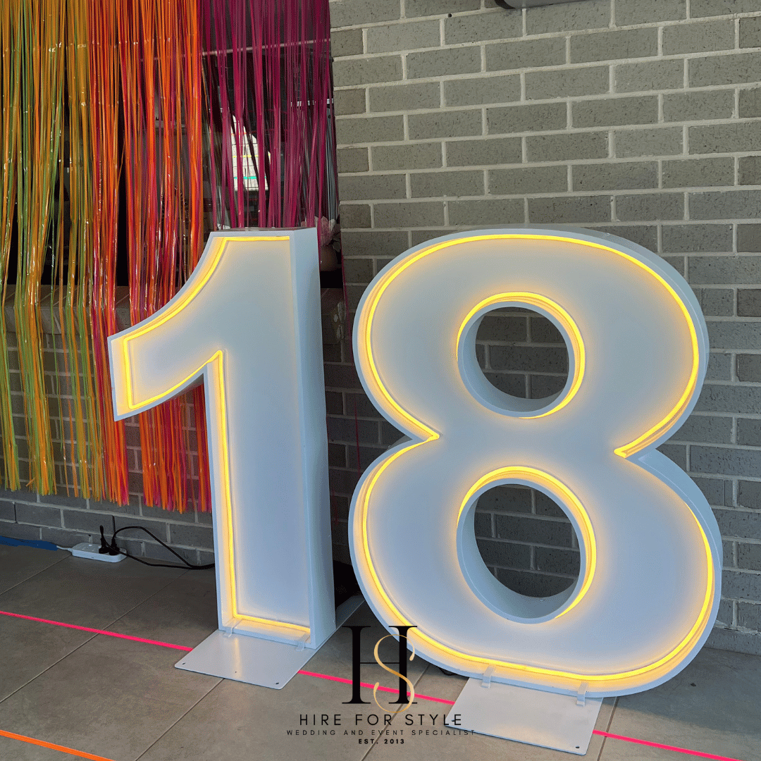 Numbers 18 Marquee LED 1.2mH Hire