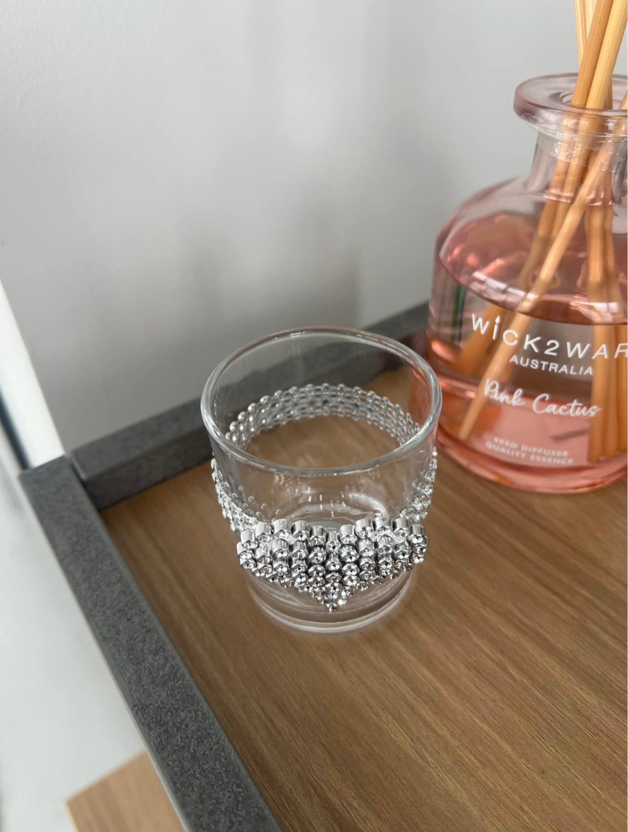 43 Glass Heart Votive Tealights Cups - Ex - Hire