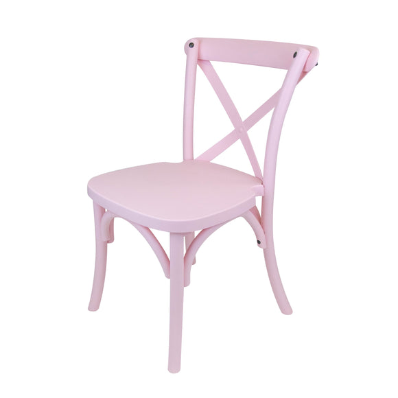 Pink Cross Back Child Chair HIRE