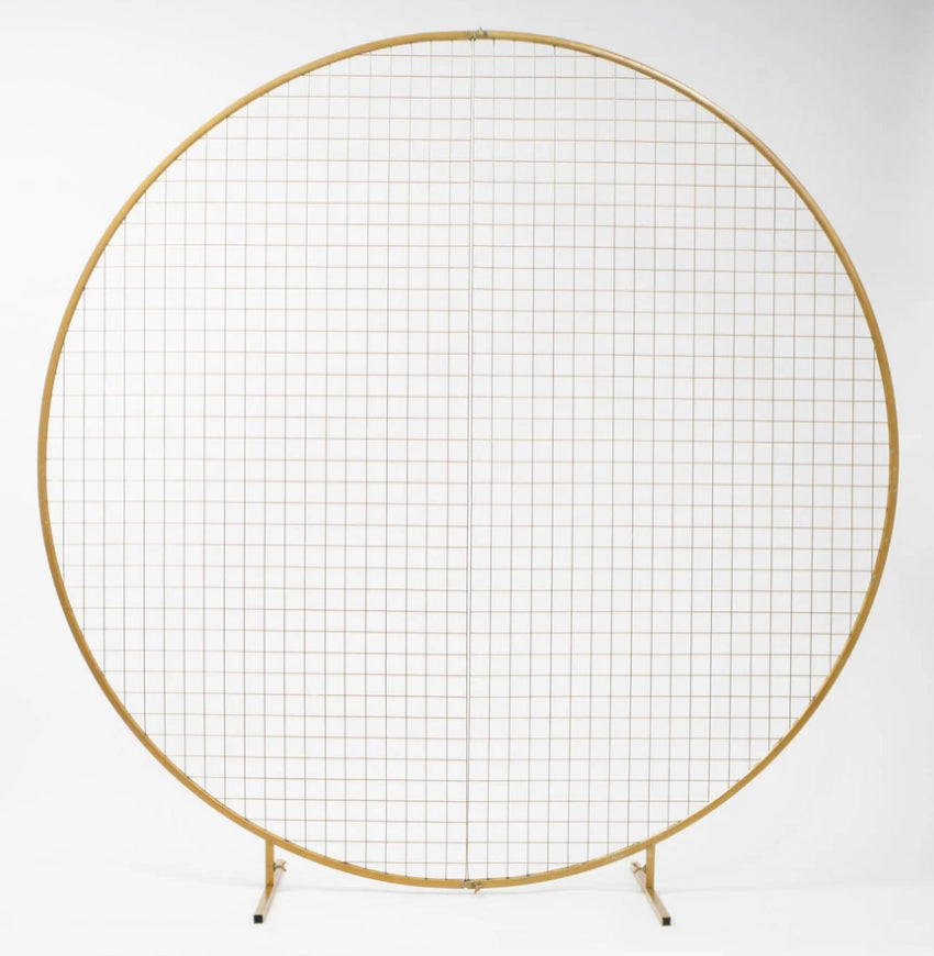 Gold Round Mesh Backdrop Wall HIRE