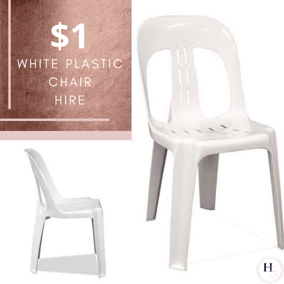 White Plastic Chair HIRE