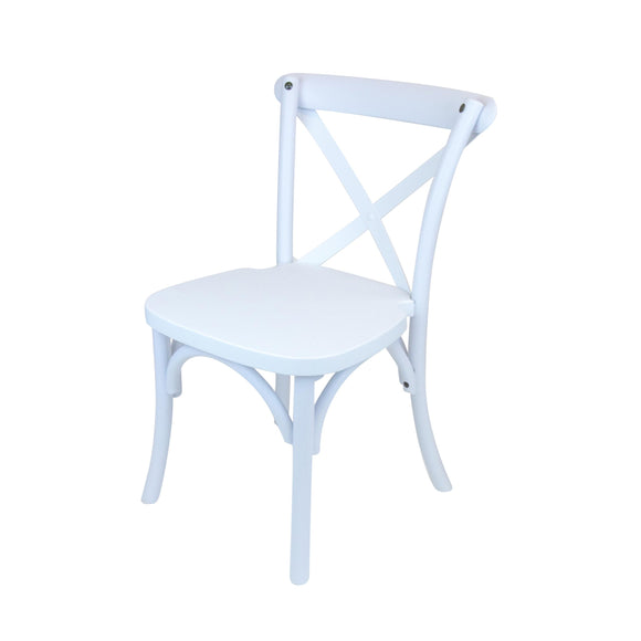 White Cross Back Child Chair HIRE