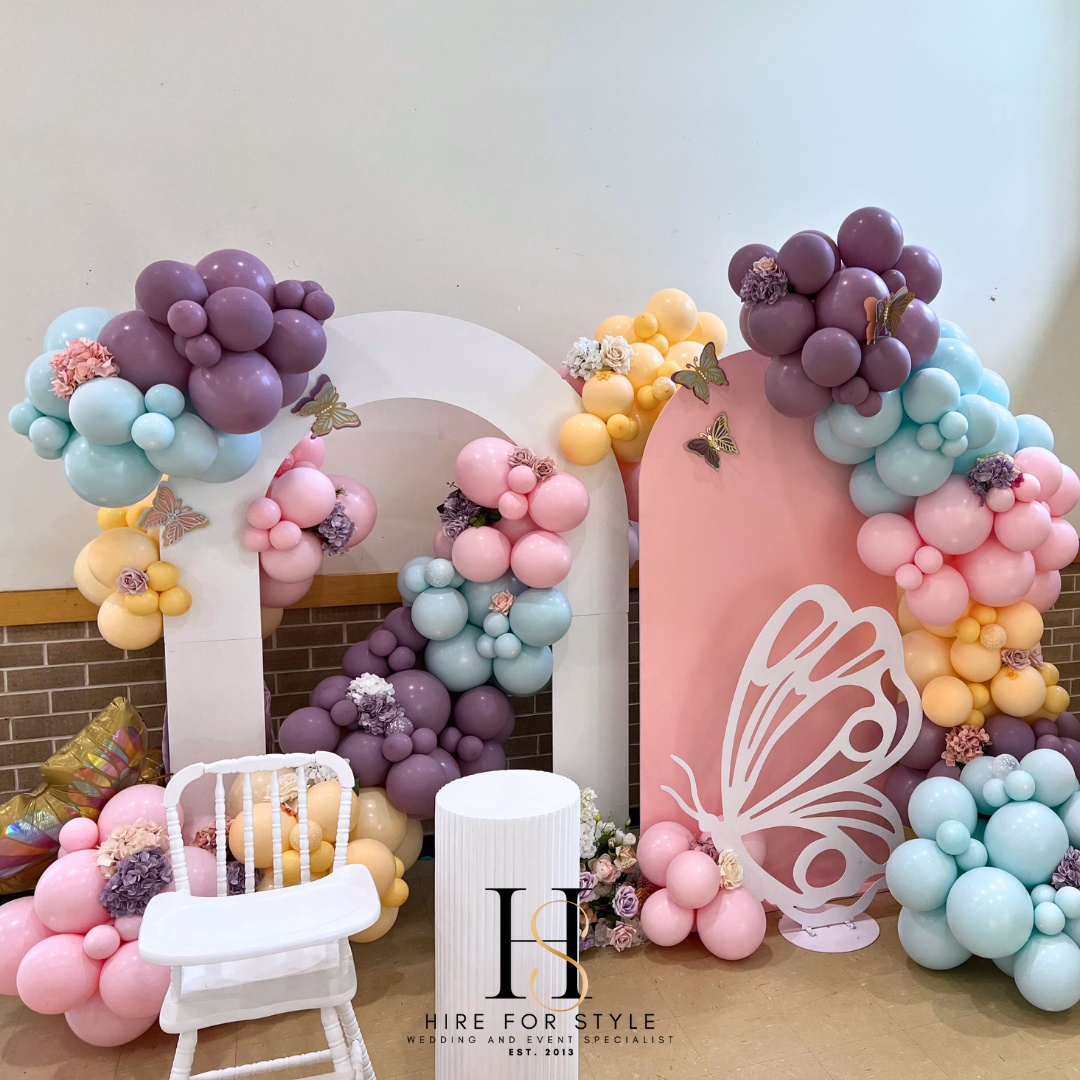 2 x Arch Backdrops with Balloon Garland Package