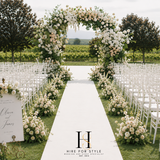 Full Package Wedding Ceremony Package with 82 Tiffany Chairs