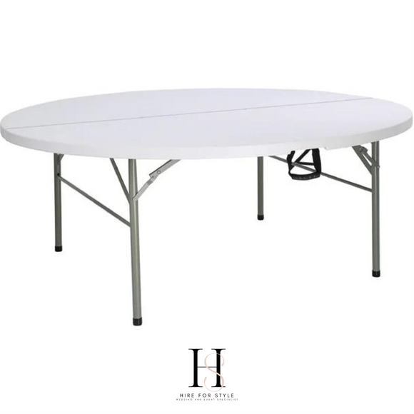 Large Round Trestle Table HIRE