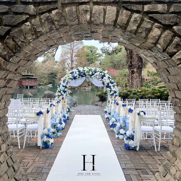 Large Faux Floral Wedding Ceremony Round Circular Backdrop