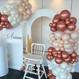 Parted Double Arch Backdrop with Balloons & Florals
