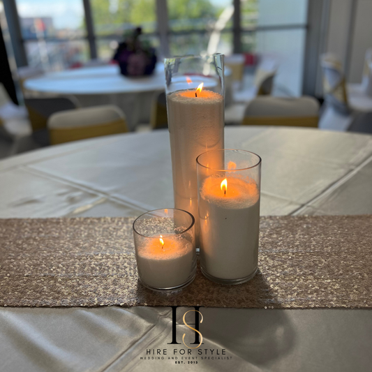Simple Candle Sand Centrepiece