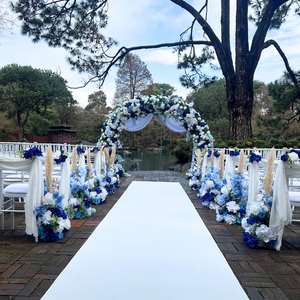 Large Faux Floral Wedding Ceremony Round Circular Backdrop