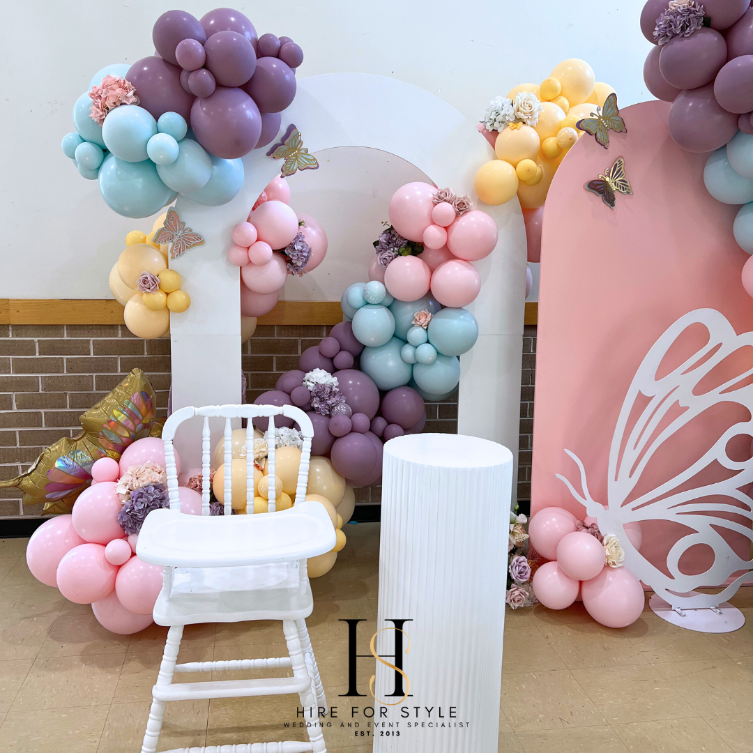 2 x Arch Backdrops with Balloon Garland Package