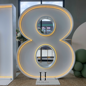 Number 8 Marquee LED 1.2mH Hire