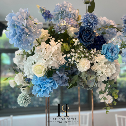 Large Faux Silk Flower arrangement with Stand