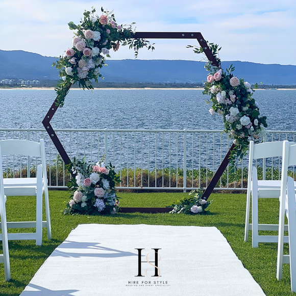 A101M Hexagon Arbour Wedding Ceremony Package with Included Service Fee