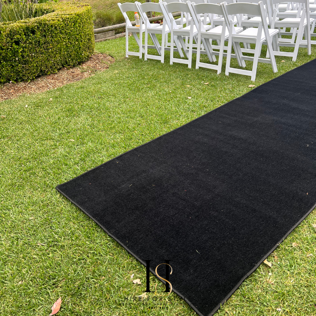 Black 12m Carpet Runner