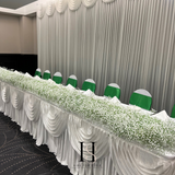 Reception Package with White Baby Breath Florals & Bridal Table