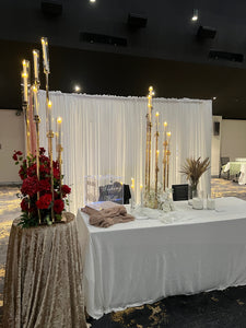 Tall Spiral Silver Candelabra HIRE