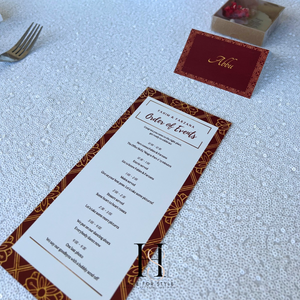 Individual Guest Menus - Design & Print