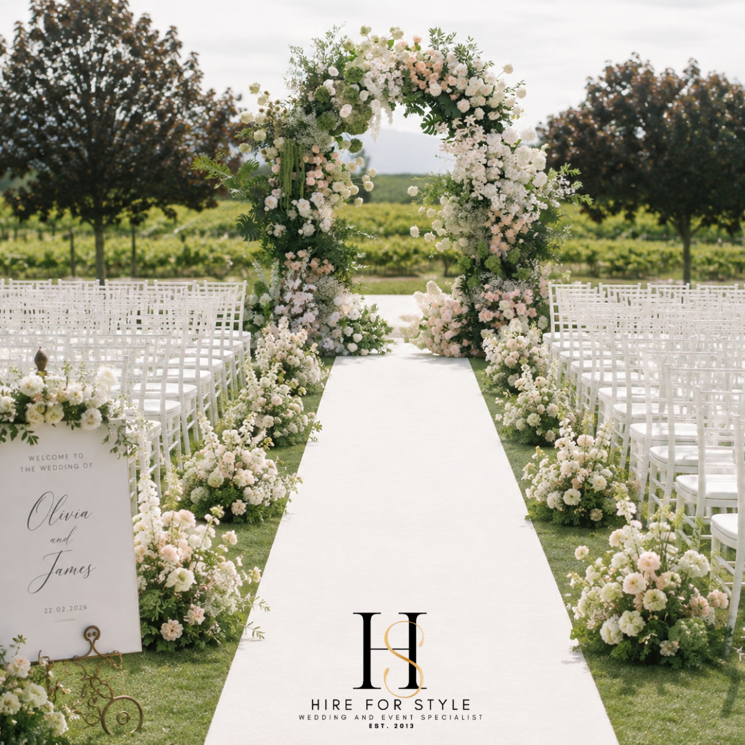 Full Package Wedding Ceremony Package with 82 Tiffany Chairs
