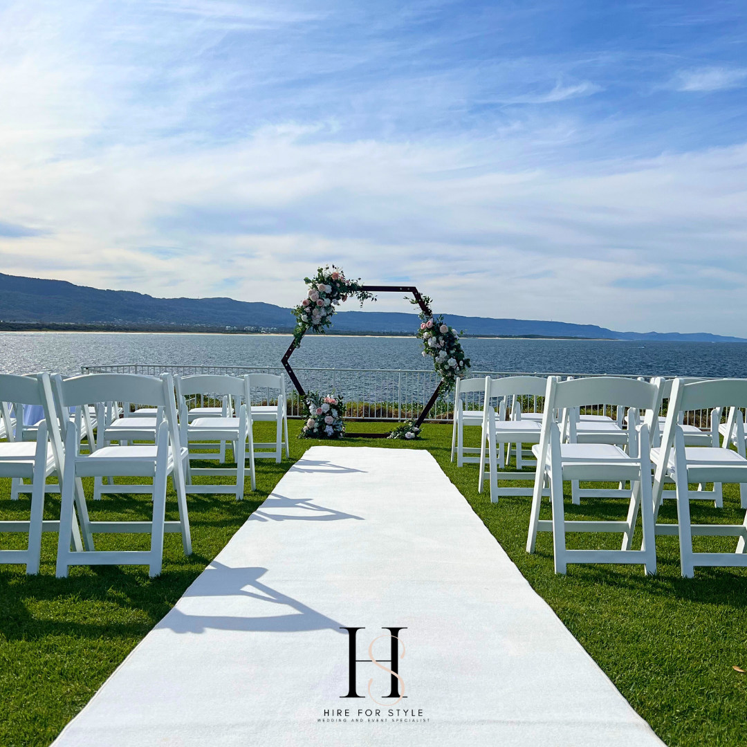 A101M Hexagon Arbour Wedding Ceremony Package with Included Service Fee