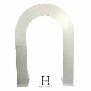 Large White Double Arch Backdrop Hire