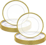 Clear Gold Beaded Charger Plate HIRE
