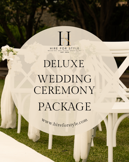 Deluxe Wedding Package 003 with Cross Back Chair