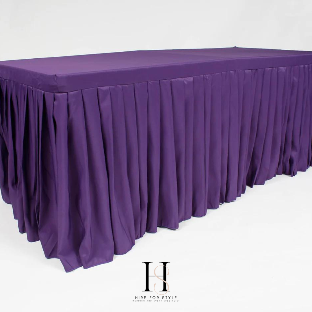 Purple Fitted 6ft Tablecloth Cover