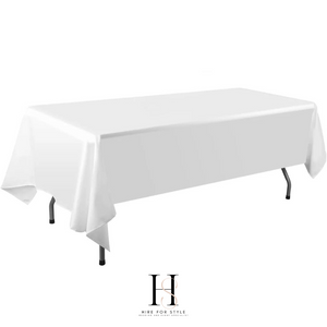 White Rectangle Tablecloth HIRE