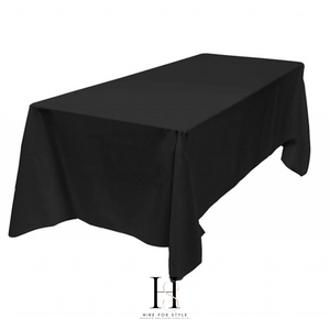 Black Rectangle Tablecloth HIRE