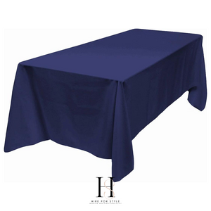 Navy Blue Rectangle Tablecloth HIRE